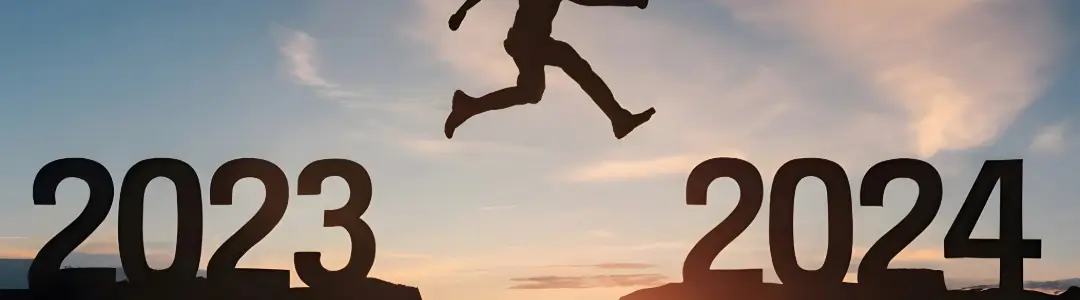 biltong platter trends for 2024 being depicted by man jumping from old year to new year